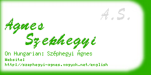 agnes szephegyi business card