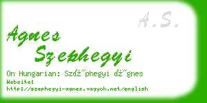 agnes szephegyi business card